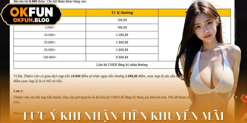 Lưu ý những yêu cầu cần đạt được khi muốn nhận khuyến mãi nạp đầu OKFUN